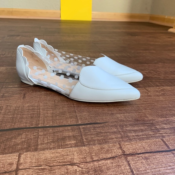 Isa Tapia white pointed toe slip on ballet flats - Picture 12 of 16